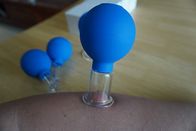Schalen PVC-Kopf-Glassaugkörper-Massage-Familien-Mittagsakupunktur des blaues Vakuum4pcs/set höhlende