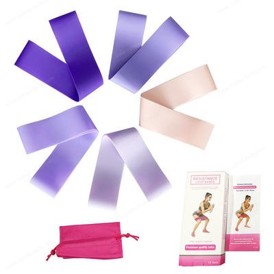 Hauptnaturlatex-Yoga-Gummibänder-Soemfarbe und -paket der übungs-Längen-600mm