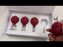 4 Stück Gummibirnen-Glas-Saugnäpfe/Gummi-Saugglas-Schröpfset/Gummi-Vakuum-Schröpfset