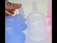 Wiederverwendbares 6,8 * 53/6 * 1,5 cm großes Silikon-Vakuum-Anti-Cellulite-Schröpfset