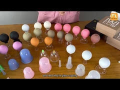 Glas Gesichtsbeutel Set Silikon Beutel Hijama Beutel für Gesichtshaut Rücken
